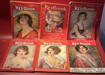 6 Volumes Antique 1922 Redbook Magazines