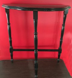 Vintage Small 3-Legged Demiloon Half Round Side Table ,23' X 11' X 24'H