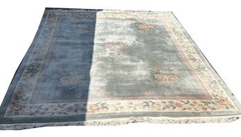 Vintage Sculptured Oriental Style Wool Carpet, 141' X 115'