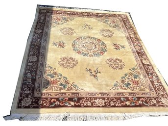Vintage Sculptured Oriental Style Wool Carpet, 121' X 96'
