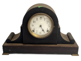 Antique Sessions Porcelain Face Domed Wooden Mantle Clock, 17.5' X 5.25' X 10.5'H