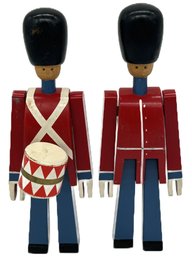 2 Pcs Vintage Wooden British Foot Guards, Arms & Legs Are Moveable, 9'H
