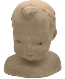 Vintage Large Bisque Bust Of Child, 'Gerber' Looking, 8.5' X 7' X 9.5'H
