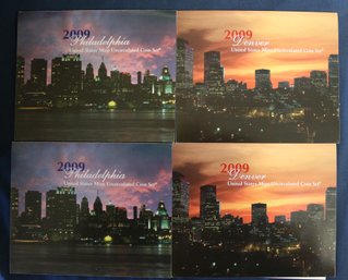 Two - 2009 United States Mint Issued Mint Sets (philadelphia And Denver Mints)