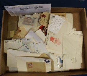Box Lot Of Loose Stamps - Mostly Used - Plus A Few Loose First Day Covers