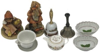 8 Pcs Hummels, Bells & Porcelain, Miniatures