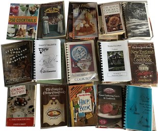 49 Pcs Collection Vintage Cookbooks, Mostly Soft Covers