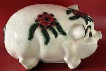 Large HUGE Vintage Made In Mexico Ceramic Piggy Bank, 24' X 14' X 11.5'H