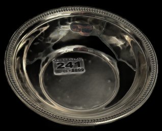Sterling Silver Bowl, 5.5' Diam. X 1-1/8'H, Marked 'STERLING SILVER 5/2', Weight 81.29 Gr, 2.867 OZ, 52.28 Dwt