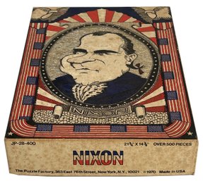 Vintage 1970 2-Sided Puzzle Richard Nixon One Side And Spiro Agnew On The Other