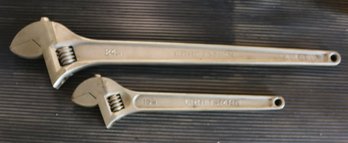 Pair Of Craftsman Adjustable Wrenches - 24' And 15'