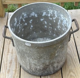 Large HEAVY Vintage Cast Pot, 16' Diam. X 20' X 14.5'H