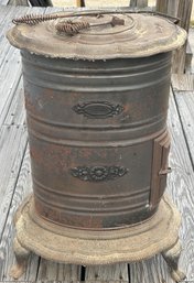 Antique 1863 Cast Iron Barstow Stove Co. Boston, Parlor Stove, 232'W X 20' X 31'H