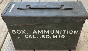 Vintage Rudy Ammunition Box Cal. 30.  M19, 11' X 3.75' X 7'H