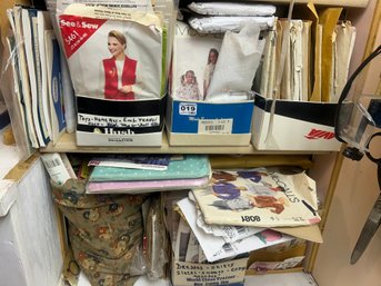2 Shelves FULL Of Sewing Patterns, Zippers And More!