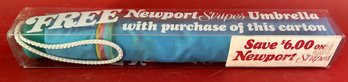 NIB - Vintage Newport Stripe Umbrella In Original Packaging, Never Opened
