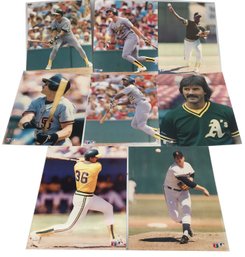 8 Pcs Vintage 1989 MLB 8' X 10' Player Photographs