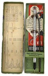 Vintage Taylor Roast Meat Thermometer In Original Box, 7' X 2'
