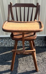 Vintage 1980s Hunt Furniture Baby High Chair, Sturdy & Well Made