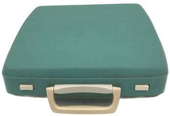 Vintage 1970's Smith-Corona Corsair Deluxe Portable Typewrite, Turquoise Case