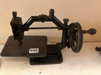 Antique Hand Crank Sewing Machine - 12' W X 8' H