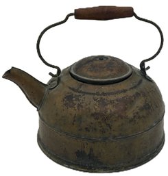 Antique Copper Tea Kettle, 7' Diam. X 8' (To Top Of Handle)