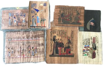 6 Pcs Egyptian Tourist Souvenir Hand-Painted Papyrus Pictures