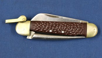 Camillus Knife Company - Vintage Sailor's Rigging Knife With Pouch