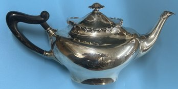 Vintage Towle Sterling Silver Oval Tea Pot, 1809 3 Half Pints, 'AIRR', 9-7/8' X 5' X 4.5'H, Weight 11.291 Ozt