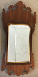 Antique Walnut Federal Style Mirror With Shaped Sides, 14' X 30' X 1.5