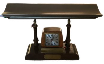 Vintage Sessions Electric Clock And Desk Lamp Combination, 20' X 6' X 12.5'H