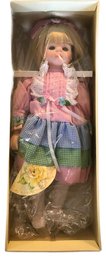 Goebel German Porcelain Doll In Original Box, Victoria Ashley Originals, 'Tracie' Musical Edition, 18'H