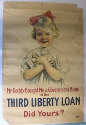Original World War One Poster - Third Liberty Loan - Savings Bonds