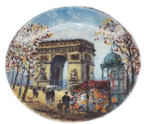 Limoges Henri D'Arceau & Fil Le Jardin Des Tuileries Et I'Arc De Triamphe Du Carrousel, Louis Dali No. DO792