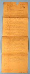 Telegram Declaring The End Of World War 2 In Europe - May 10, 1945 - Plus Envelope