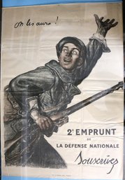 1916 French World War One Poster Supporting The 2nd National Defense Loan
