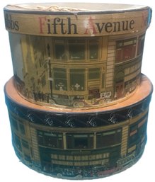 Pair Vintage Hat Boxes, 1-Dobbs Fifth Avenure  New York & 1-Lee Adventure