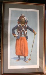 LARGE Matted And Framed Prints Of French/algerian Soldiers Of The 1850's - 'zouave - French Army 1886 '
