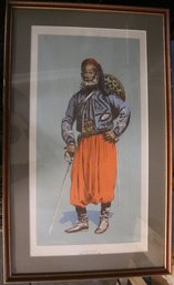 LARGE Matted Framed Prints Of French/algerian Soldiers Of The 1850's - 'native Officer-algerian Sharpshooters'