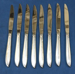 Eight (8) Pieces Of International Sterling Dinner Knives In 'Silver Rhythm' Pattern - Total Weight 14.99 Ozt