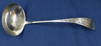 Nicely Engraved Sterling Silver Ladle - Sold By C.H. Stockwell Of Philadelphia Around 1900 - 4.51 Ozt