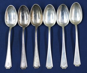 Six (6) Sterling Tablespoons -  Mfd By Wm. Durgin Co. Of Concord, NH - Weight Is 10.68  Ozt