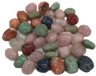 2.4 Lbs Collection Of Medium Polished Colored Stones