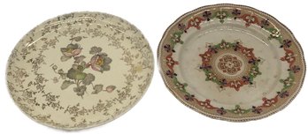 Two (2) 10.25' Diam. Antique Decorator Wall Plates