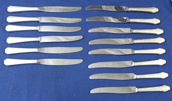 Lot Of 14 Gorham Knives With Marked Sterling Handles - Stainless Blades