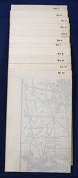 1904 Set Of Railroad Mail System Maps Of The United States - In 11 Different Sections