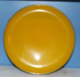 Vintage Yellow Enamel Plate - 11' Diameter