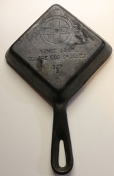 Vintage Griswold No. 129A - Square Egg Skillet - Cast Iron, 4.75' Sq X 9.75'L
