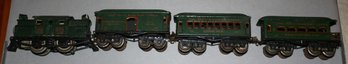 Ives Electric Train - Engine And Three Cars - Baggage/mail No. 60-Chair Car No. 61-Observation Car No. 68