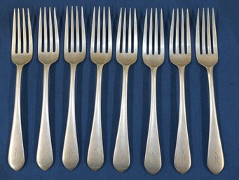 Eight Sterling Silver Dinner Forks - Weight 11.71 Ozt